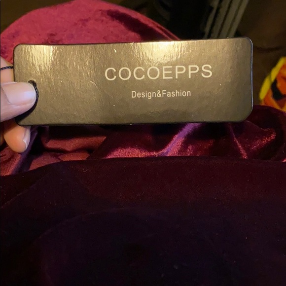 Cocoepps Velour Look Bugundy Tunic ruffle 5Xl - Picture 8 of 8